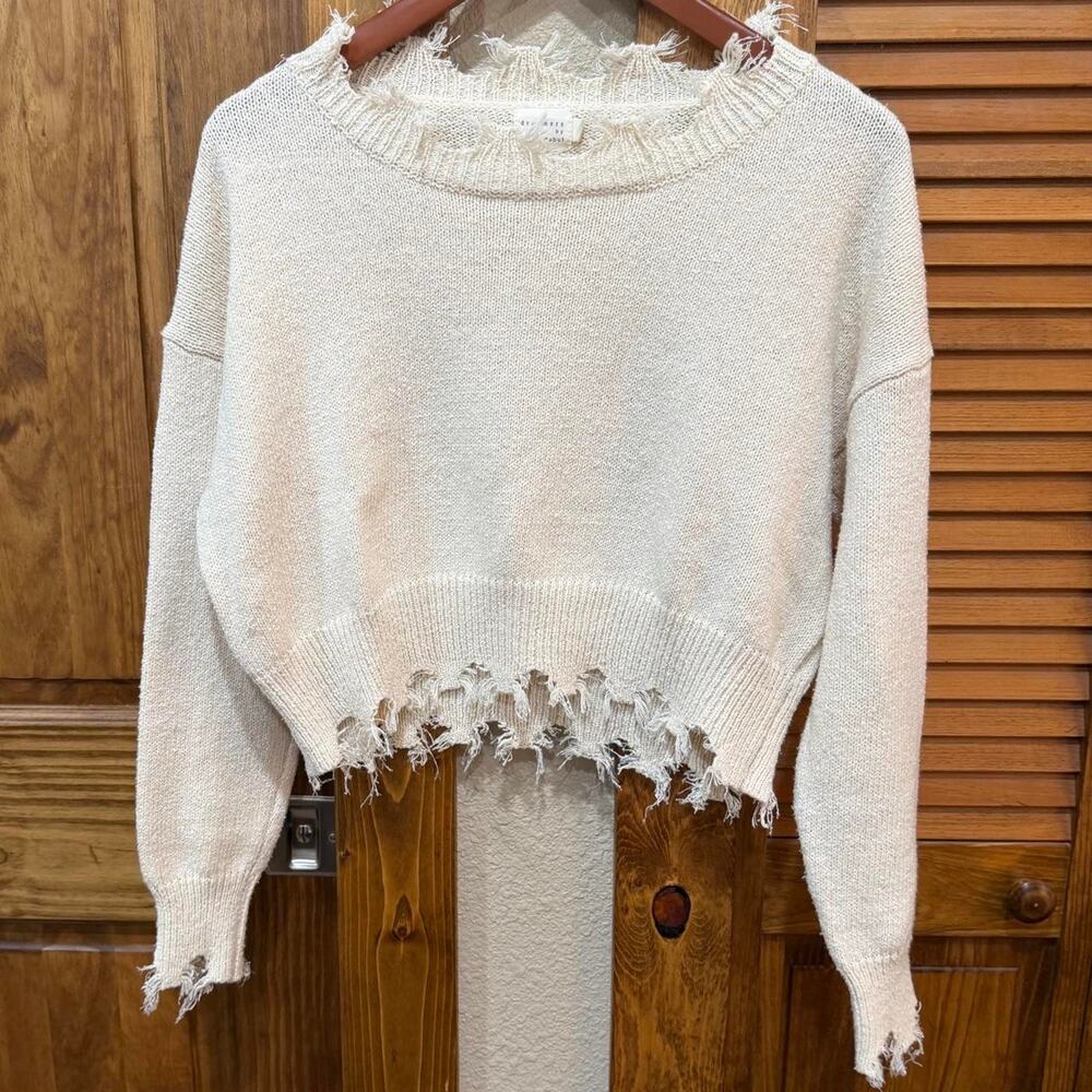 Cream colored crop sweater